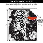 Japanese White Tiger Tattoo Print Futon Protector