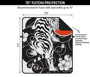 Japanese White Tiger Tattoo Print Futon Protector