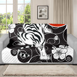 Japanese White Tiger Tattoo Print Futon Protector