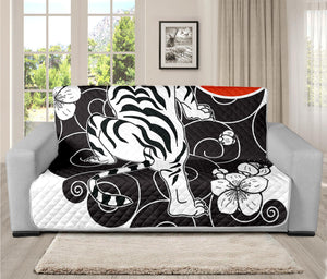 Japanese White Tiger Tattoo Print Futon Protector