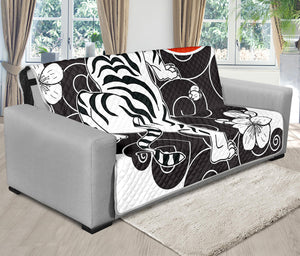 Japanese White Tiger Tattoo Print Futon Protector