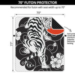 Japanese White Tiger Tattoo Print Futon Protector