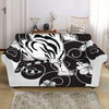 Japanese White Tiger Tattoo Print Loveseat Slipcover