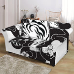 Japanese White Tiger Tattoo Print Loveseat Slipcover