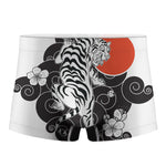 Japanese White Tiger Tattoo Print Men's Boxer Briefs