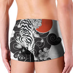 Japanese White Tiger Tattoo Print Men's Boxer Briefs