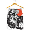 Japanese White Tiger Tattoo Print Men's Shorts