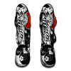 Japanese White Tiger Tattoo Print Muay Thai Shin Guard