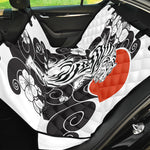 Japanese White Tiger Tattoo Print Pet Car Back Seat Cover