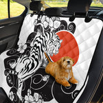 Japanese White Tiger Tattoo Print Pet Car Back Seat Cover