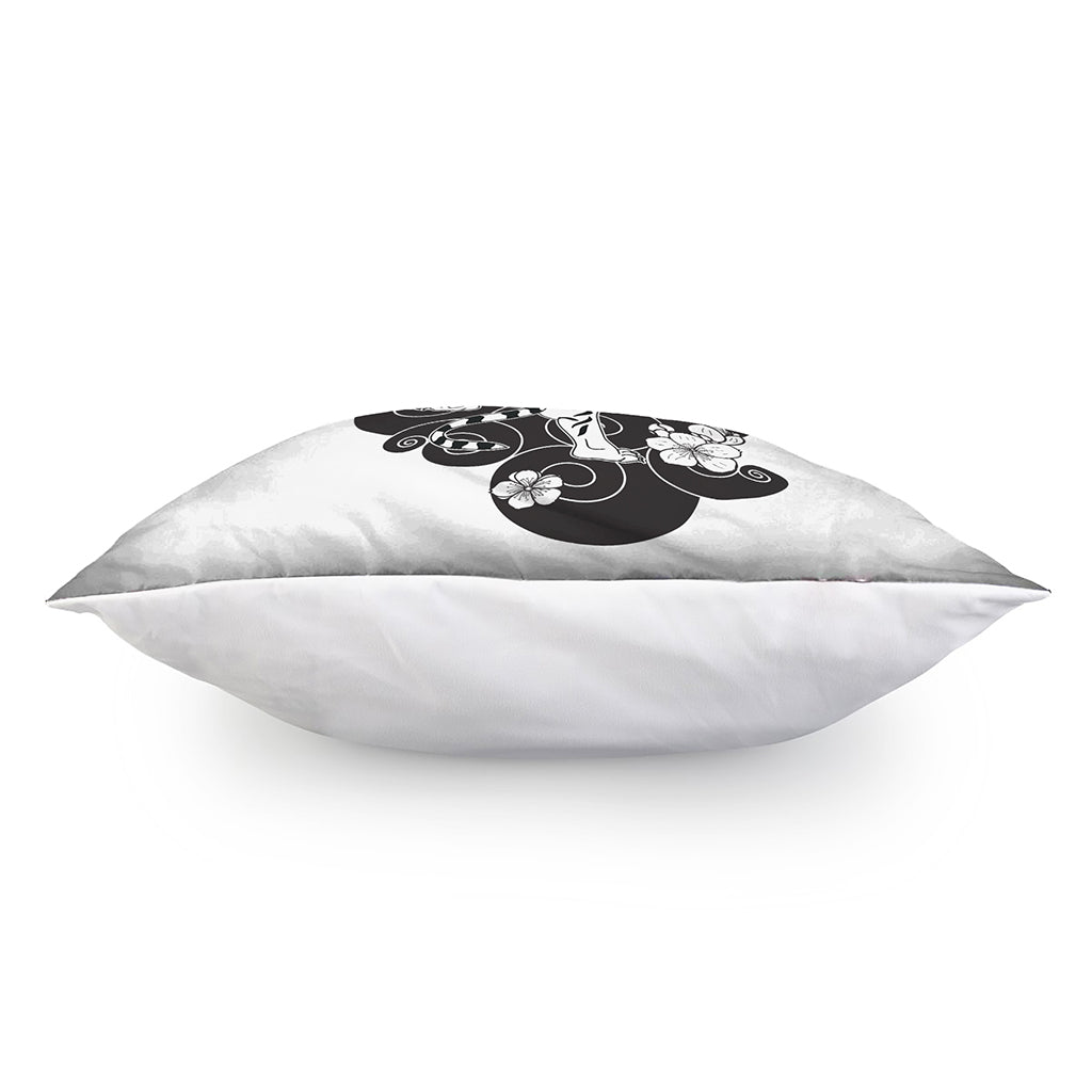 Japanese White Tiger Tattoo Print Pillow Cover