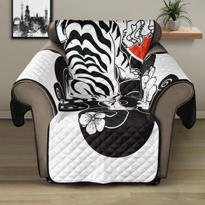 Japanese White Tiger Tattoo Print Recliner Protector