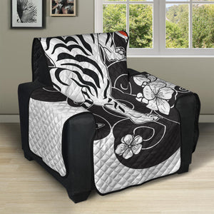 Japanese White Tiger Tattoo Print Recliner Protector