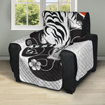 Japanese White Tiger Tattoo Print Recliner Protector