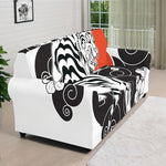 Japanese White Tiger Tattoo Print Sofa Cover