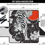 Japanese White Tiger Tattoo Print Sofa Protector