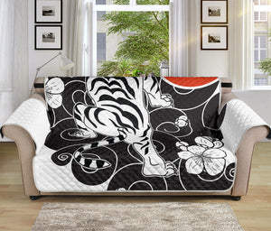 Japanese White Tiger Tattoo Print Sofa Protector