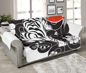 Japanese White Tiger Tattoo Print Sofa Protector