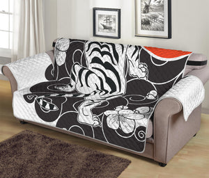 Japanese White Tiger Tattoo Print Sofa Protector