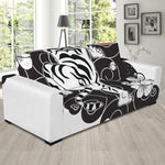 Japanese White Tiger Tattoo Print Sofa Slipcover