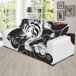 Japanese White Tiger Tattoo Print Sofa Slipcover