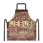 Jesus Religious Words Print Apron