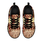 Jesus Religious Words Print Black Sneakers