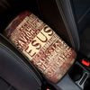 Jesus Religious Words Print Car Center Console Cover