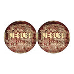 Jesus Religious Words Print Car Coasters