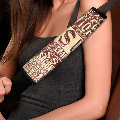 Jesus Religious Words Print Car Seat Belt Covers