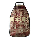 Jesus Religious Words Print Car Seat Organizers