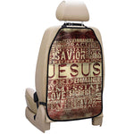 Jesus Religious Words Print Car Seat Organizers