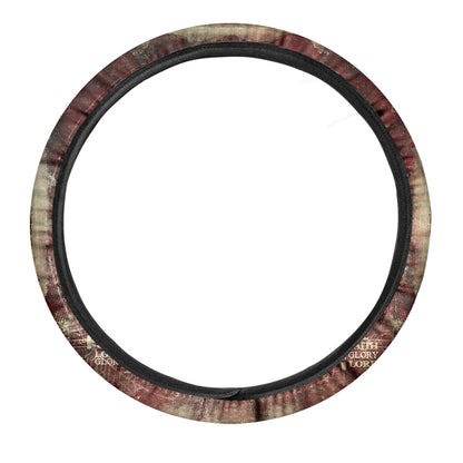Jesus Religious Words Print Car Steering Wheel Cover
