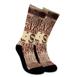 Jesus Religious Words Print Crew Socks