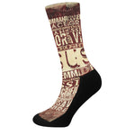 Jesus Religious Words Print Crew Socks
