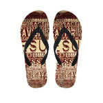 Jesus Religious Words Print Flip Flops