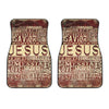 Jesus Religious Words Print Front Car Floor Mats