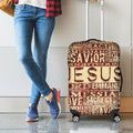 Jesus Religious Words Print Luggage Cover