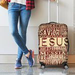 Jesus Religious Words Print Luggage Cover