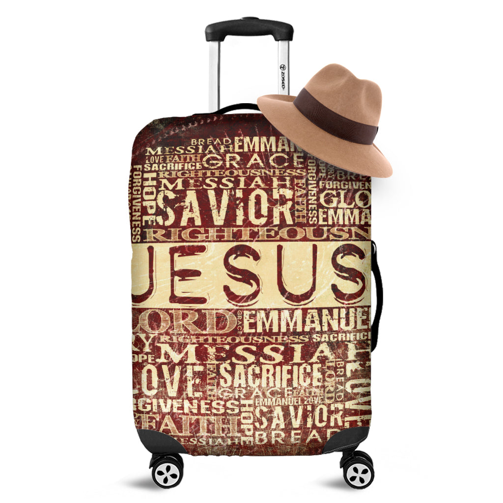 Jesus Religious Words Print Luggage Cover
