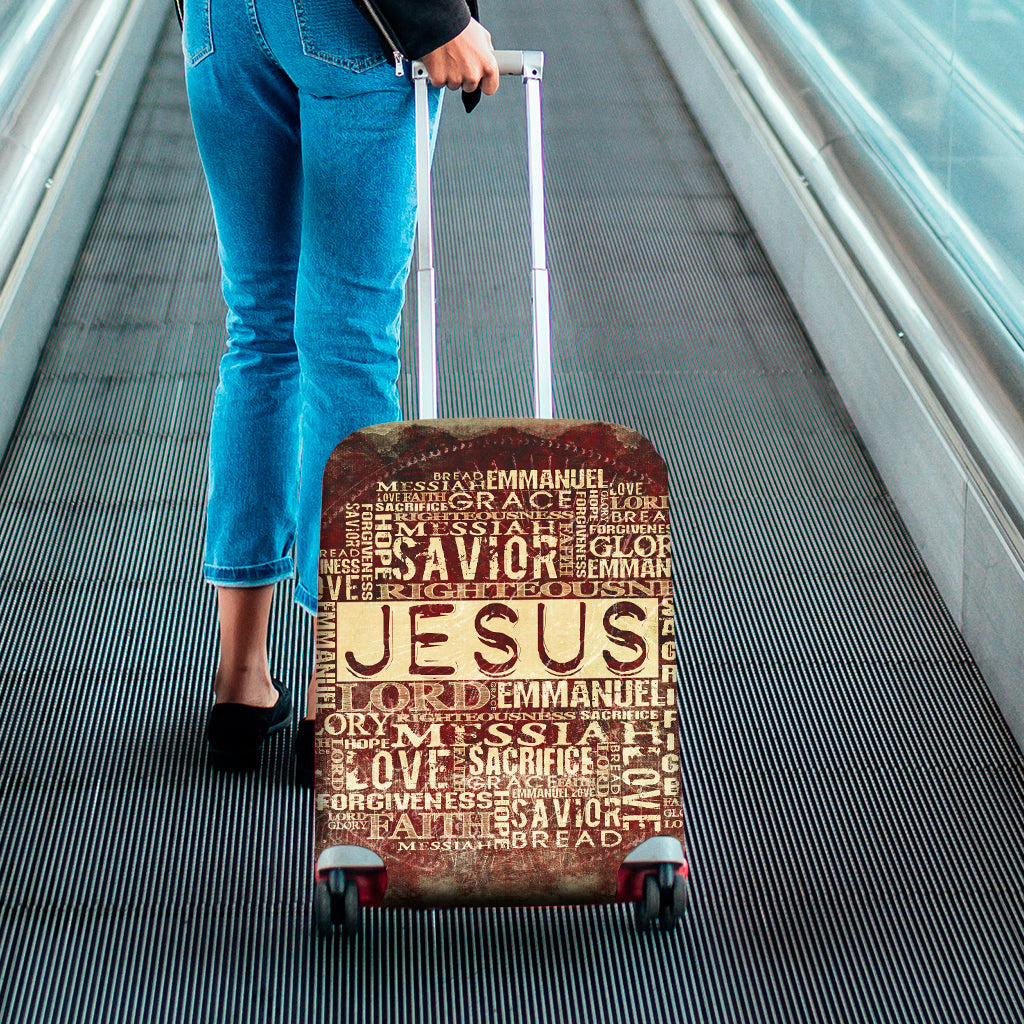 Jesus Religious Words Print Luggage Cover