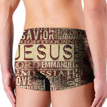 Jesus Religious Words Print Men's Boxer Briefs