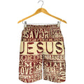Jesus Religious Words Print Men's Shorts