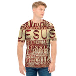 Jesus Religious Words Print Men's T-Shirt