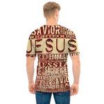 Jesus Religious Words Print Men's T-Shirt