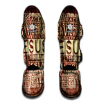 Jesus Religious Words Print Muay Thai Shin Guard