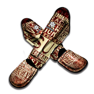 Jesus Religious Words Print Muay Thai Shin Guard