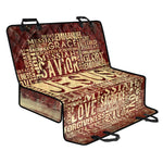 Jesus Religious Words Print Pet Car Back Seat Cover