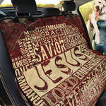 Jesus Religious Words Print Pet Car Back Seat Cover