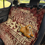 Jesus Religious Words Print Pet Car Back Seat Cover